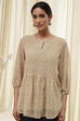 Beige Straight Kurta image number 1