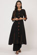 Red Cotton A-Line Yarndyed Kurta image number 2