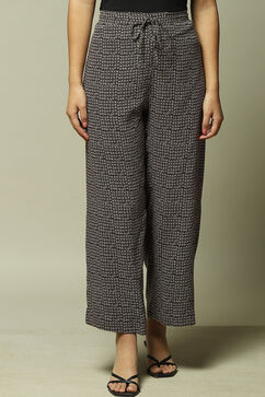 Black LIVA Straight Palazzo image number 1