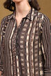 Brown Printed Straight Kurti image number 1
