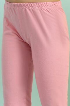 Pastel Pink Cotton Tiered Suit Set image number 2