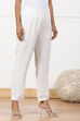 Maroon Viscose Slim Solid Pants image number 3