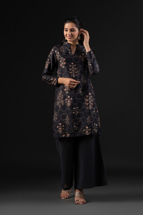 Rohit Bal Off White Cotton Silk Straight Printed Suit Set image number 9