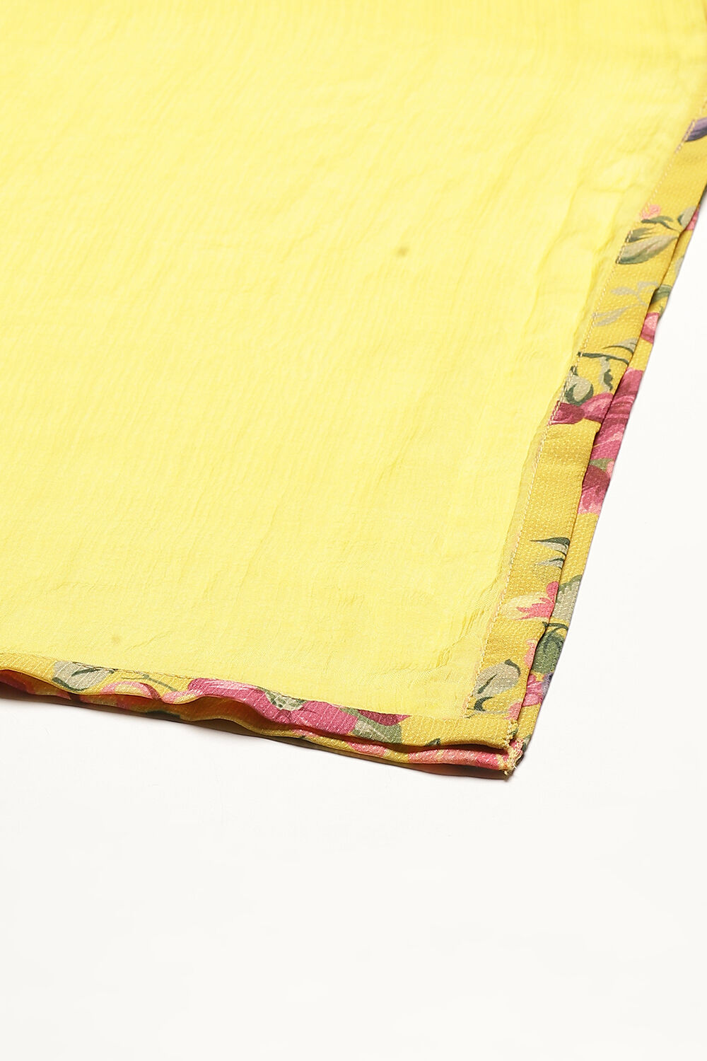 Mustard Cotton Asymmetric Kurta Churidar Suit Set image number 2