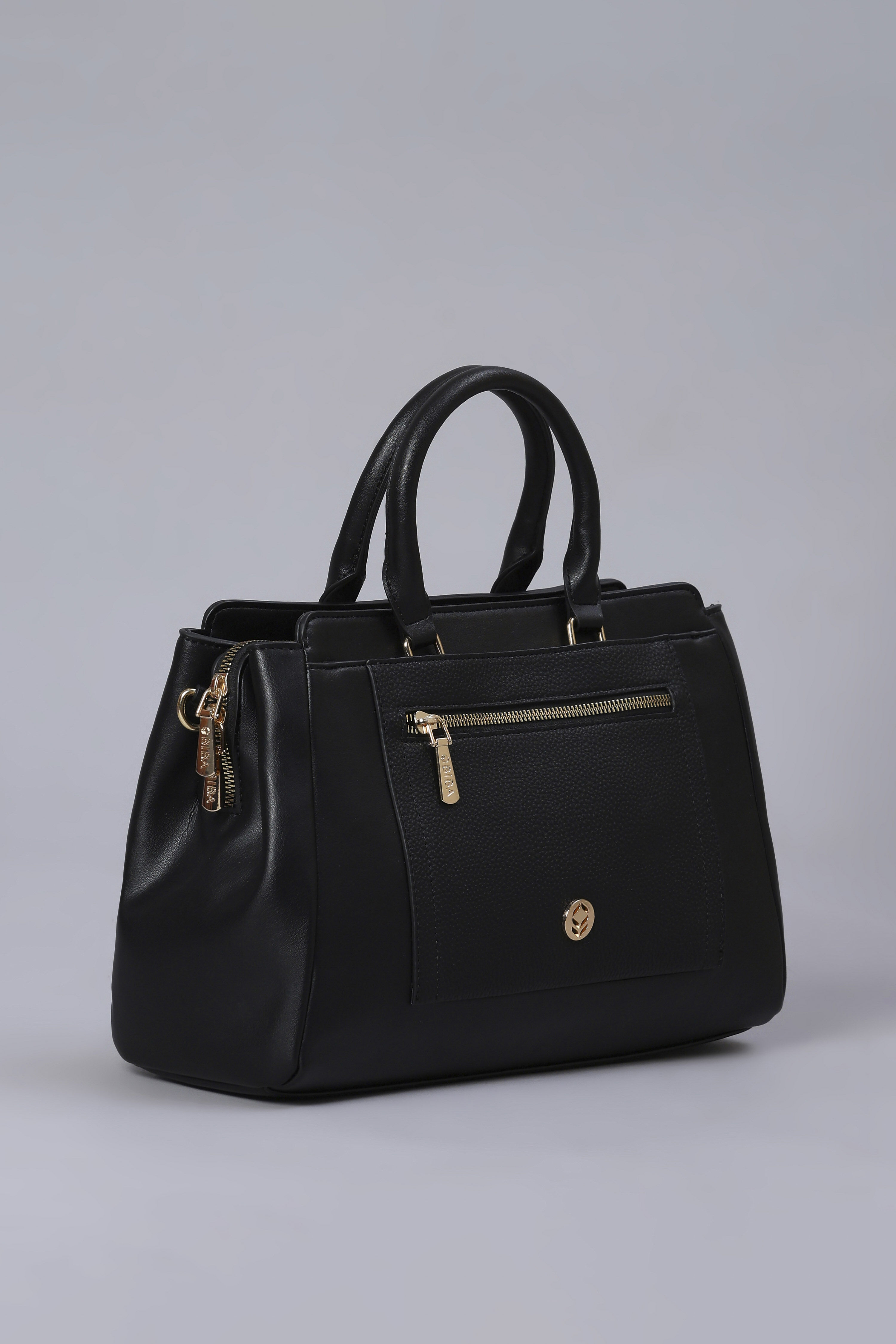 Black PU Satchel image number 3