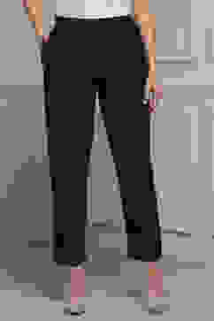 Black Cotton Slim Pants image number 3