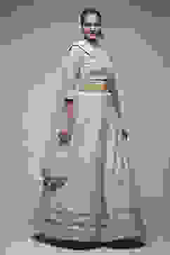 Mint Green Nylon Lehenga Set image number 1