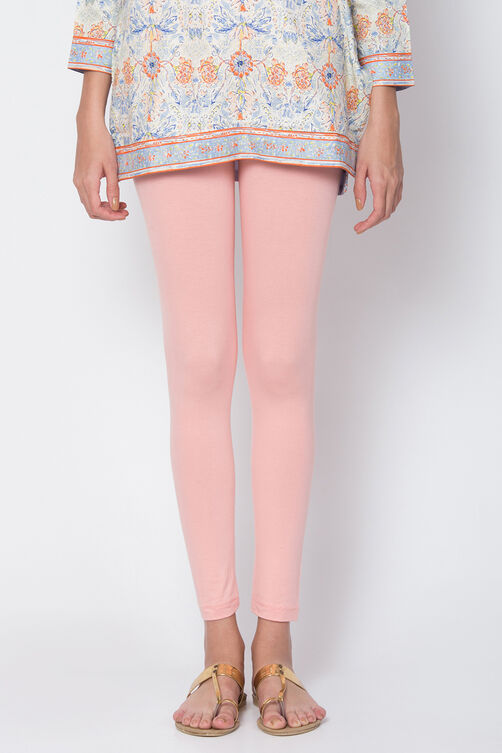 Off White Viscose And Lycra Leggings image number 1