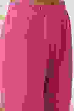 Pink Cotton Embroidered Anarkali Suit Set image number 2