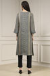 Blue Viscose Rayon Straight Printed Kurta image number 3