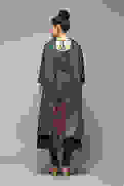 Green Cotton Anarkali Kurta Churidar Suit Set image number 4