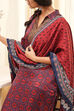 Maroon Floral Printed Straight Suit Set image number 1