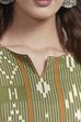 Green Cotton Printed Straight Kurta image number 7