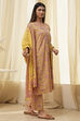 Green Cotton Printed Straight Suit Set image number 5