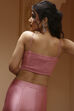 Rose Pink Viscose Organza Fusion Skirt Set image number 6