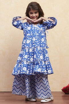 Navy Cotton Garara Set image number 6
