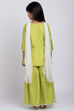 Green Poly Modal Garara Kurta Garara Suit Set image number 4