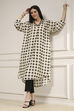 Ivory Viscose A-Line Printed Kurta image number 0