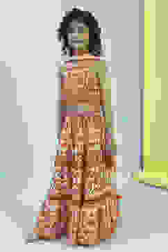 Multi-Colored Cotton Lehenga Set image number 3