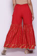 Crimson Red Cotton Sharara image number 5