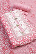 Blue Cotton Unstitched Suit Set image number 3