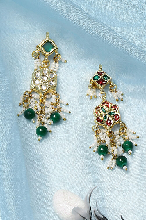 Green Drop Earrings image number 2