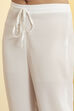 White Lace Straight Chamundi Chiffon Kurta Set image number 2