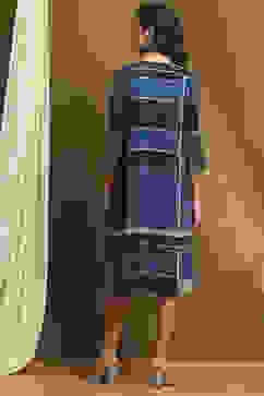 Blue Rayon Straight Set image number 3