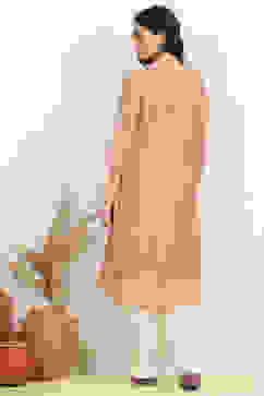 Peach Cotton Unstitched Suit Set image number 5