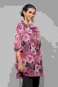 Black Polyester Straight Printed Top image number 4