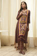Maroon Cotton Straight Kurta Palazzo Suit Set image number 0