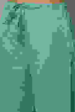 Turquoise Cotton Anarkali Kurta Palazzo Suit Set image number 3