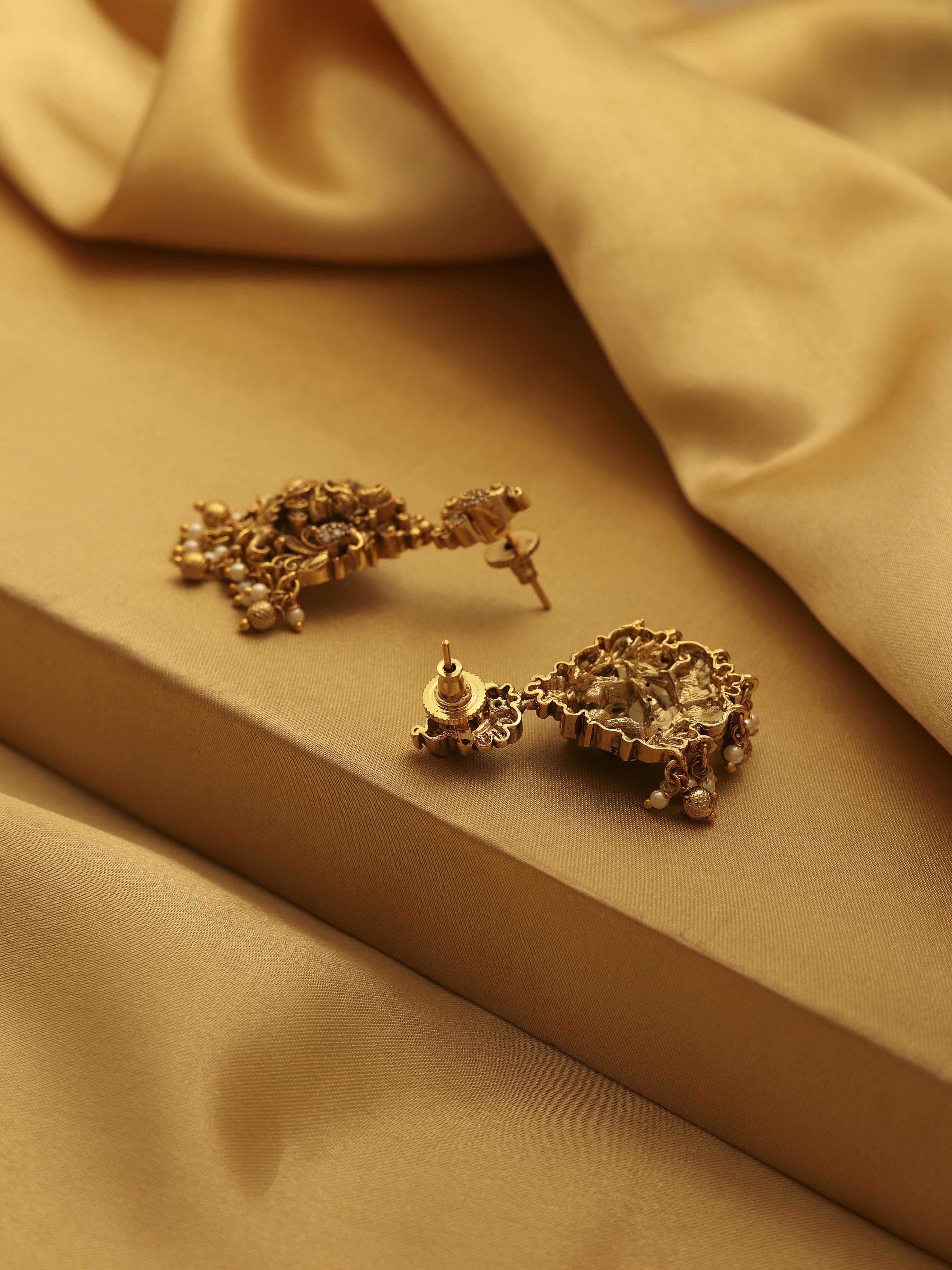 Gold Brass Drop & Danglers image number 2