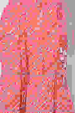 Aqua Coral Flared Kurta Garara Suit Set image number 2