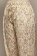 Off White Cotton Unstitched Suit set image number 3
