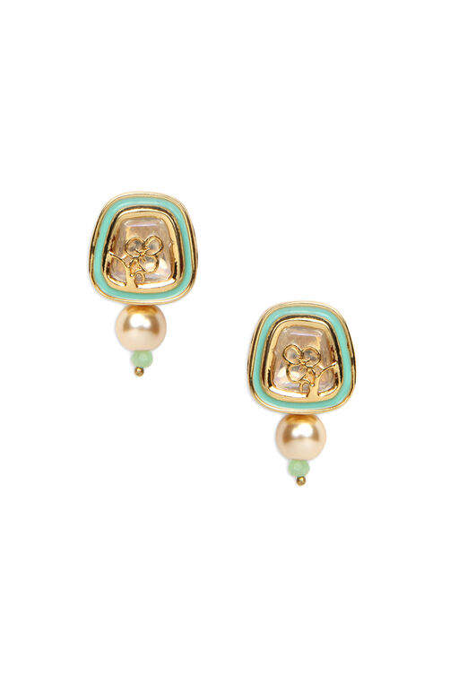 Enamel Work Stud Earrings image number 1