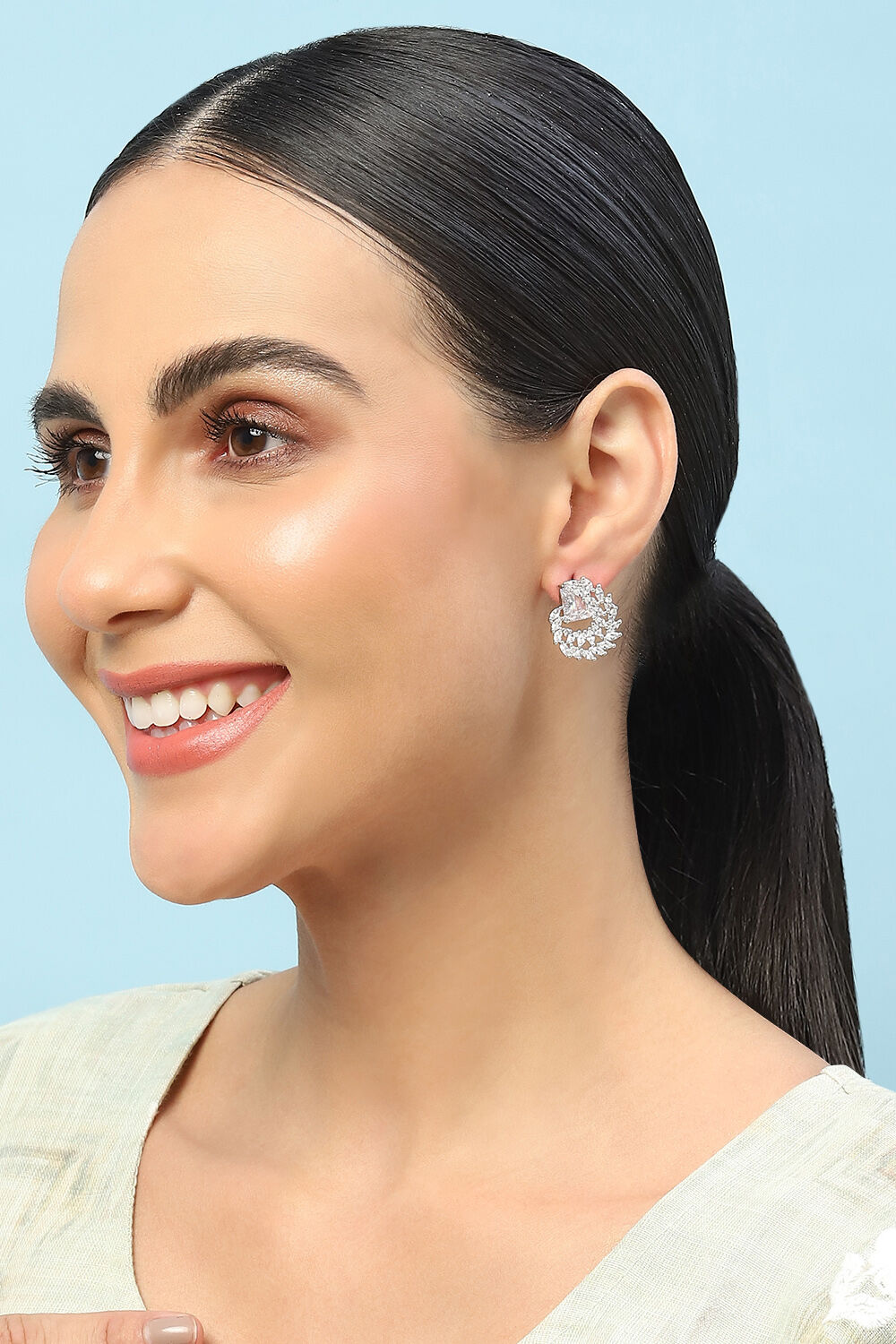 White Brass Earrings image number 3