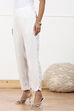Maroon Viscose Slim Solid Pants image number 2