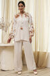 Natural Viscose Blend Straight Embroidered Fusion Set image number 0