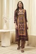 Maroon Cotton Straight Kurta Palazzo Suit Set image number 6