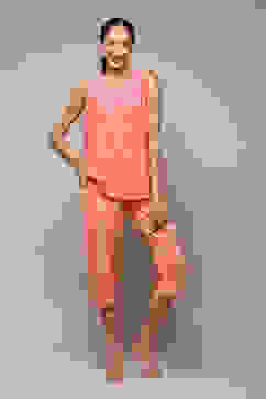 Coral Rayon Printed 2 Piece Sleepwear Set image number 0