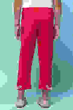 Fuchsia Cotton Lycra Regular Fit Capri image number 5