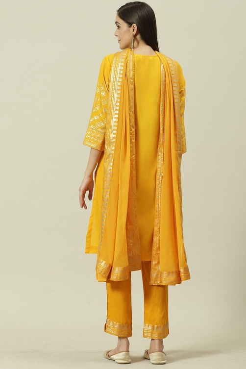 Pink Printed Straight Kurta Slim Pant Suit Set image number 4