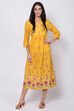 Teal Cotton A-Line Printed Kurta image number 0