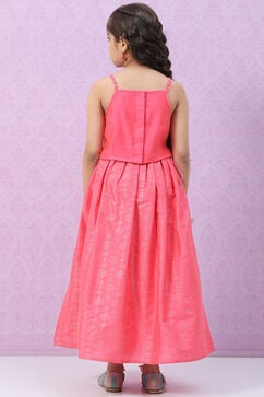 Pink Art Silk Lehenga Set image number 4