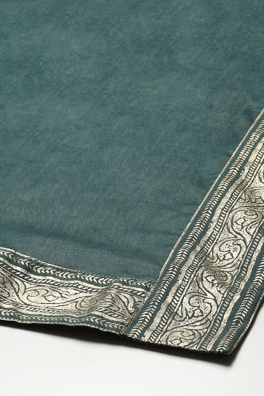 Navy Blue Cotton Straight Printed Kurta Capri Suit Set image number 3