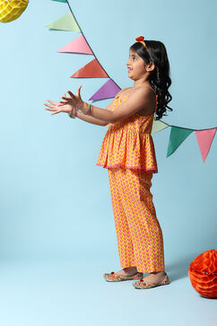 Yellow Rayon Straight 2 Piece Set image number 0