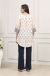 Ecru LIVA Straight Printed Kurti image number 3