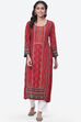 Rust LIVA Straight Printed Kurta image number 2