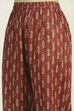 Maroon Cotton Printed Embroidered Unstitched Suit Set image number 3